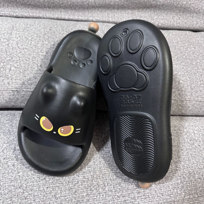 Water Shoes - Yeni Sevimli 3D Siyah Kedi Patisi