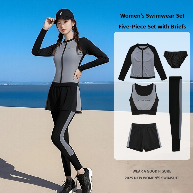 Snorkel Set - 2025 Kışlık Kadın Uzun Kollu Yüzme