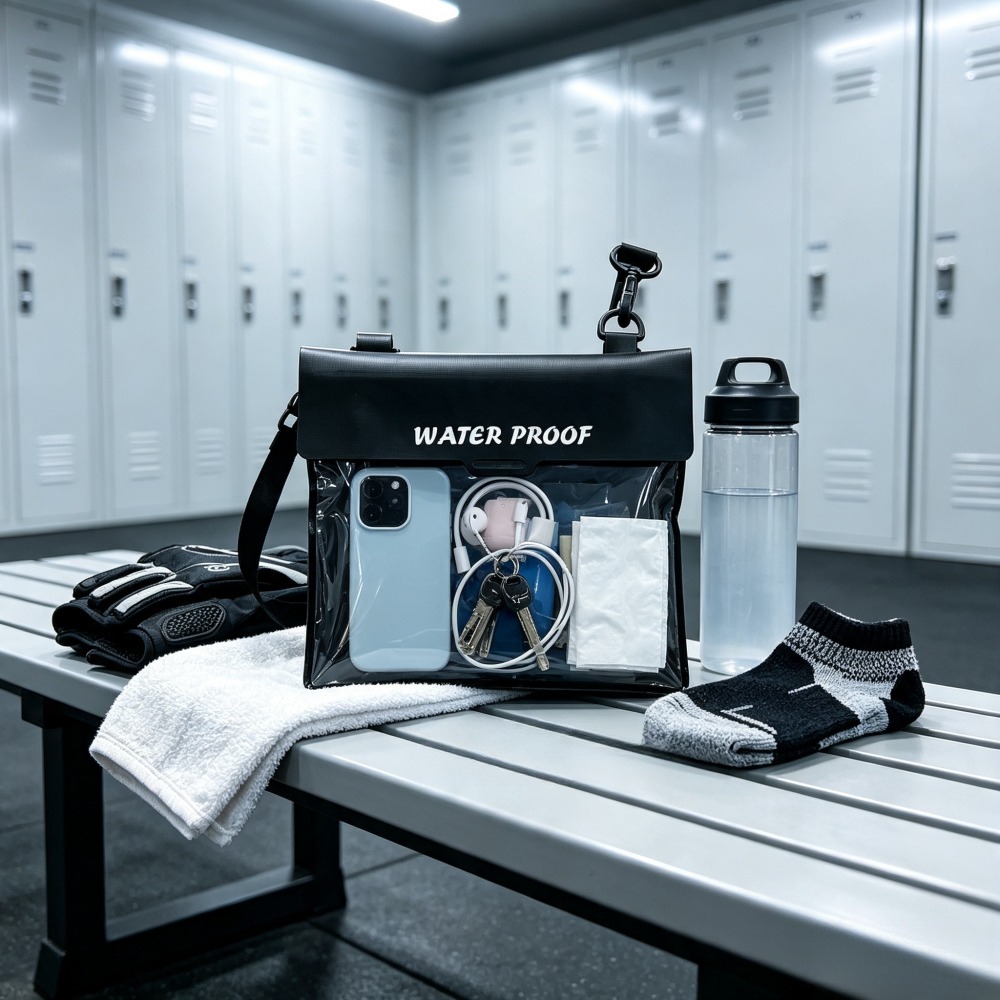 Dry Bag Waterproof - Su Geçirmez Omuz Çantası, Siyah, 1