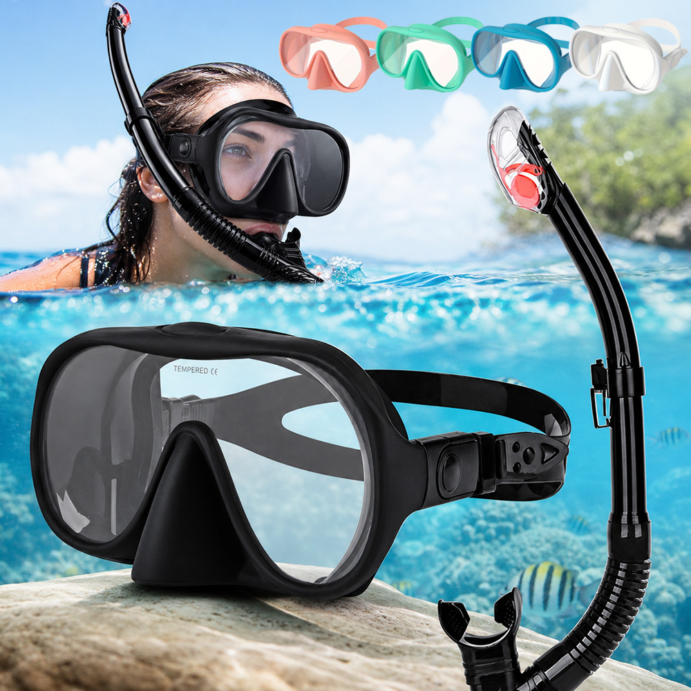 Snorkel Set - Yetişkinler için Yarı Kuru Şnorkel Seti,